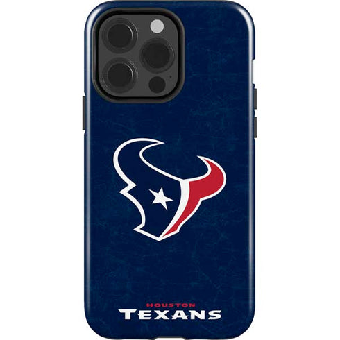 NFL Houston Texans Distressed iPhone 15 Pro Impact Case